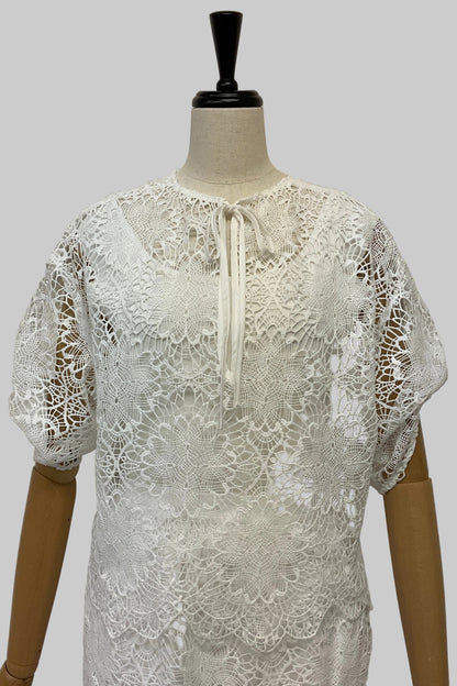 2WAYスカラップレースブラウス