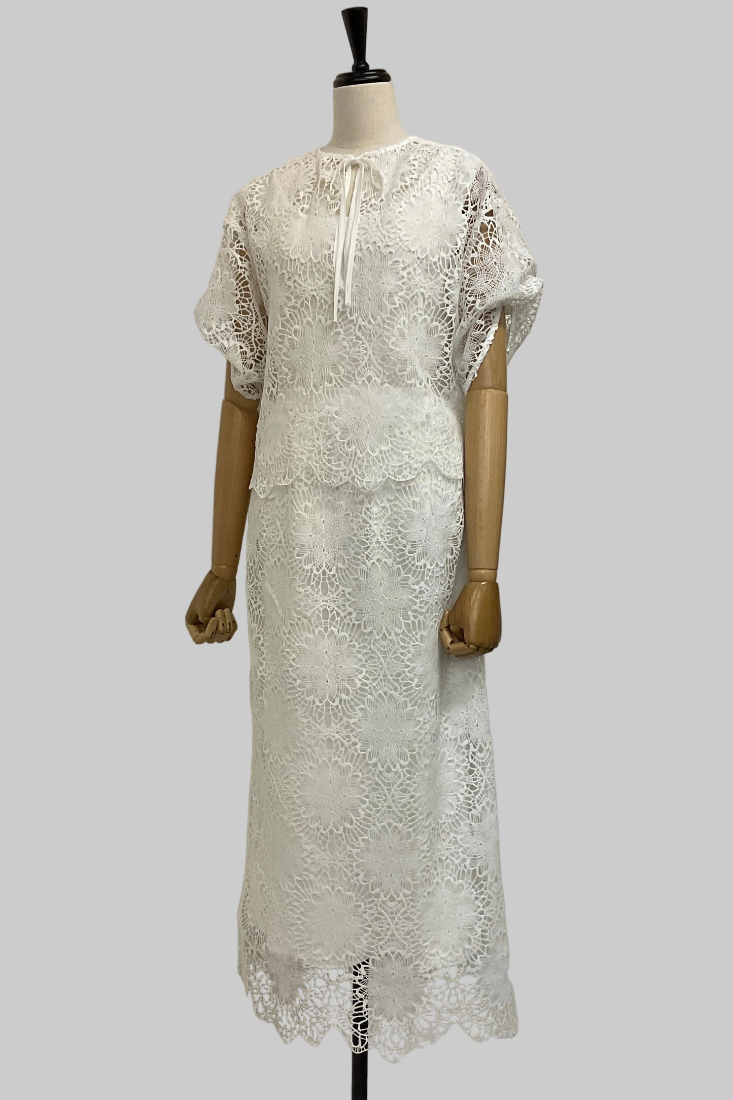 2WAYスカラップレースブラウス