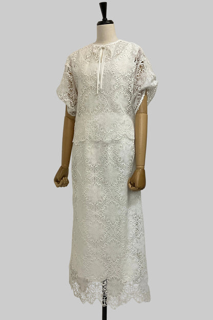 2WAYスカラップレースブラウス