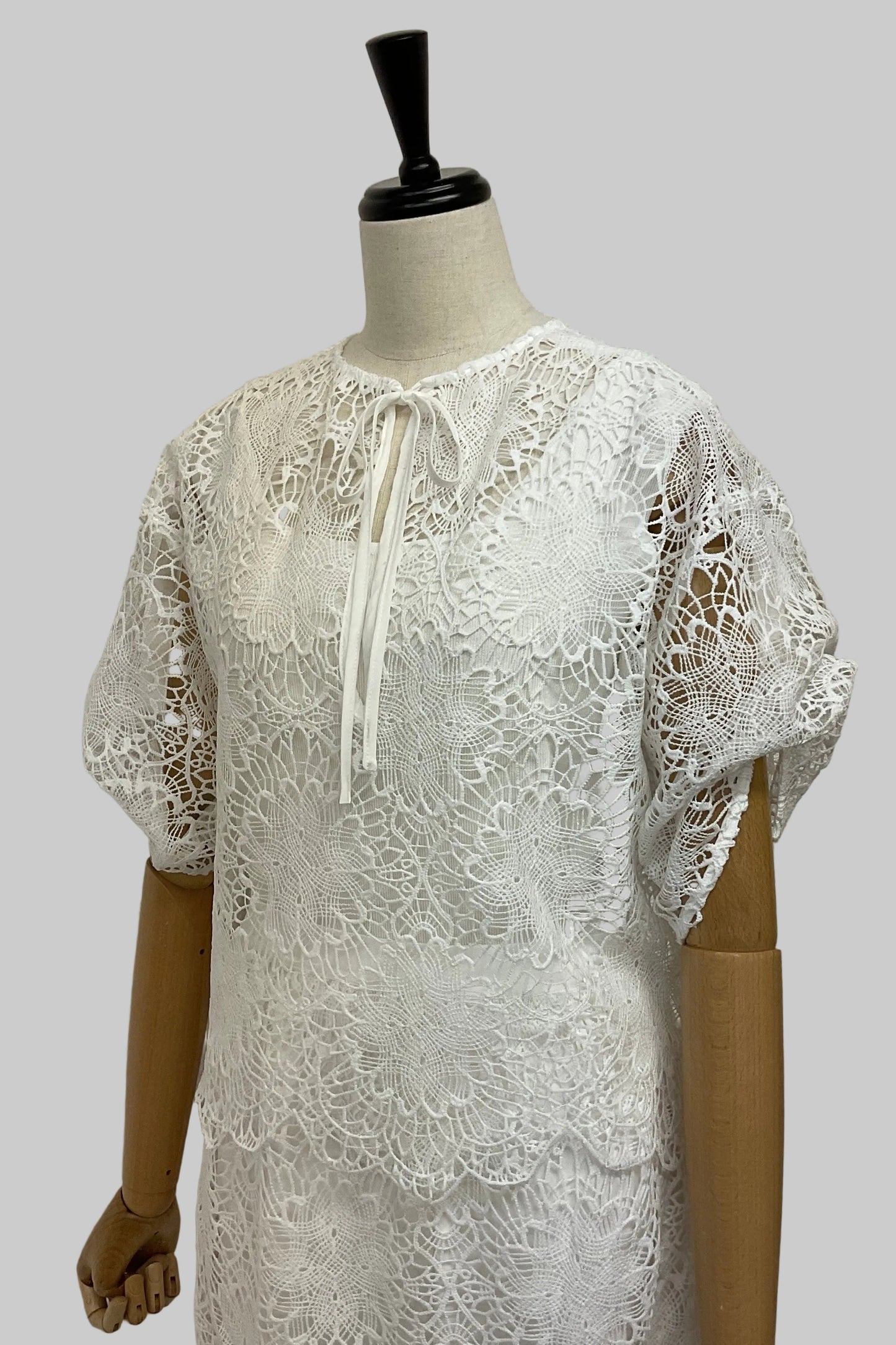 2WAYスカラップレースブラウス