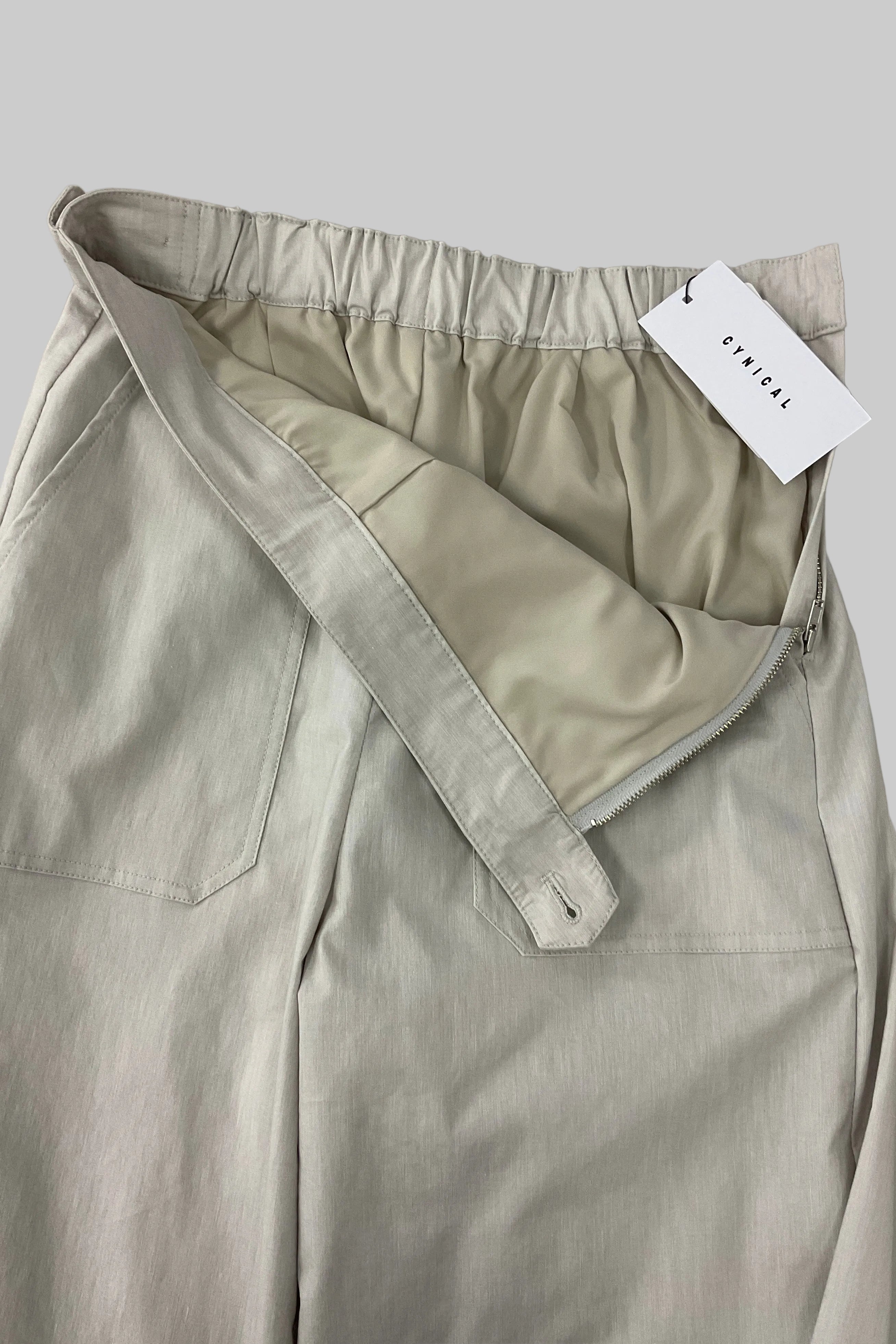 週末限定値下げ★バックラッシュ　リネンワイドパンツ　オフ白系 バックラッシュリネンワイドパンツ｜パンツ｜good mood madam ( グッド