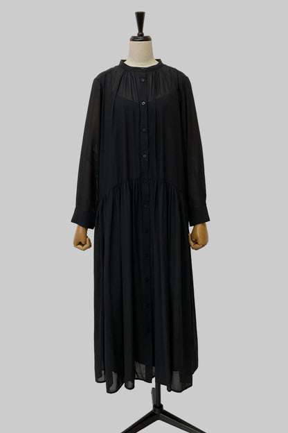 〈20%OFF〉ペチ付きシアーシャツワンピース