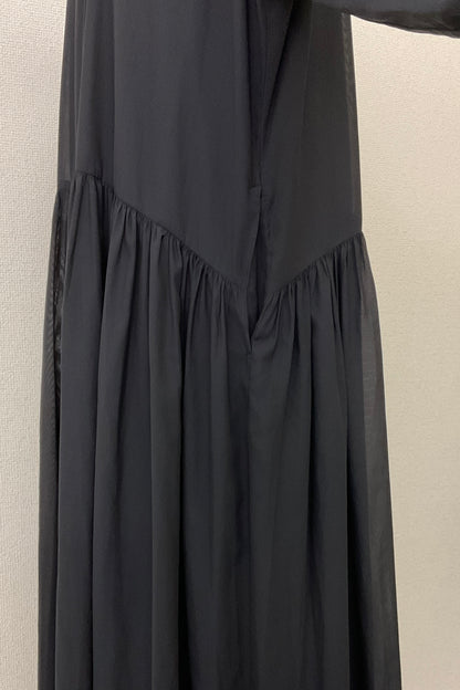 〈20%OFF〉ペチ付きシアーシャツワンピース