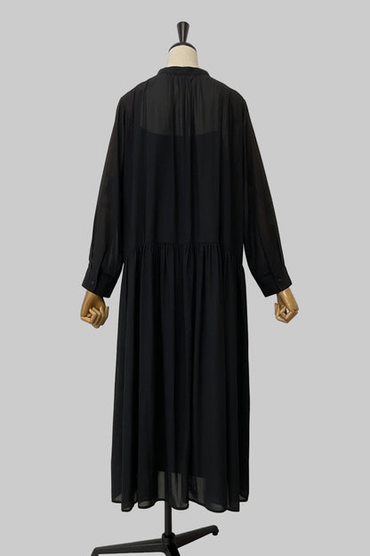 〈20%OFF〉ペチ付きシアーシャツワンピース