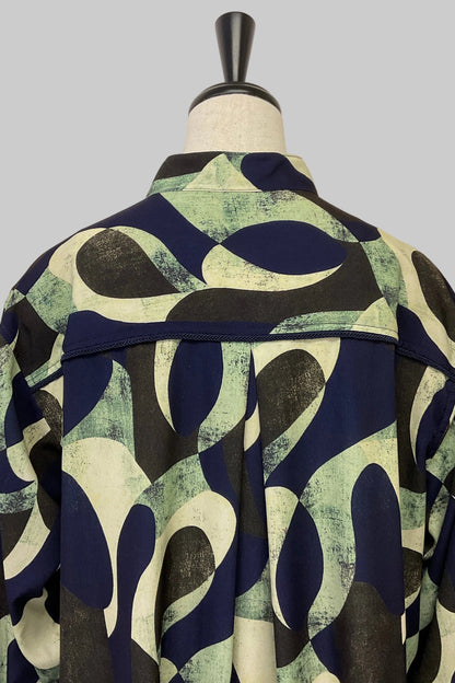 〈ご試着キャンペーン対象品〉アート柄シャツワンピース