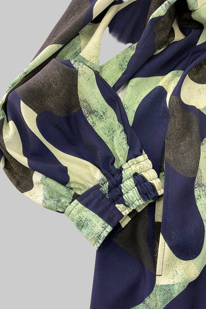 〈ご試着キャンペーン対象品〉アート柄シャツワンピース