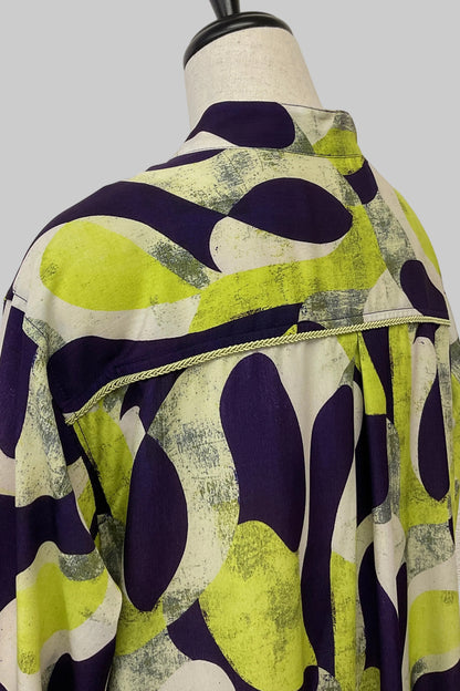 〈ご試着キャンペーン対象品〉アート柄シャツワンピース