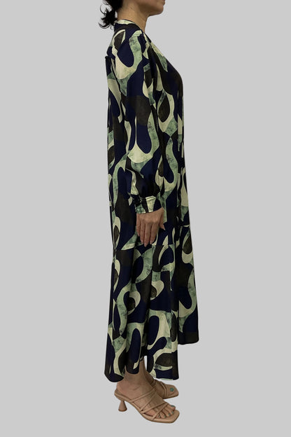 〈ご試着キャンペーン対象品〉アート柄シャツワンピース