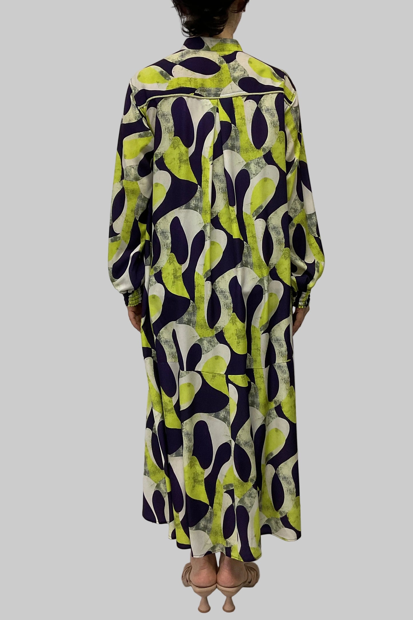 〈ご試着キャンペーン対象品〉アート柄シャツワンピース