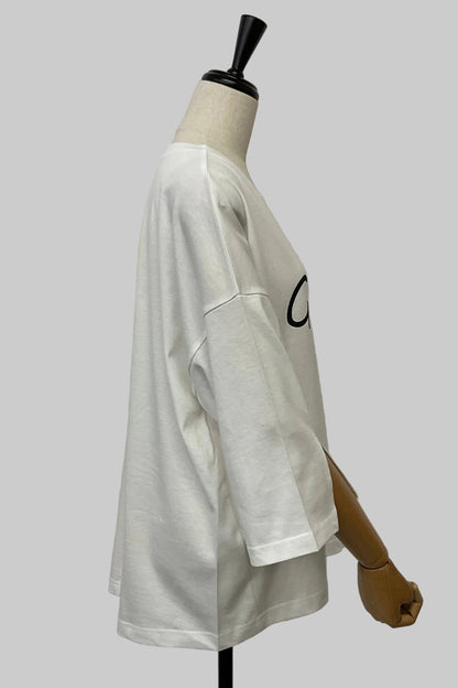 袖スリットロゴTシャツ（7分袖）