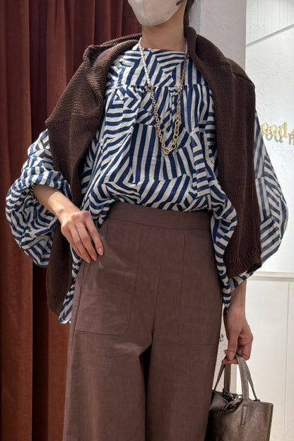 エアリーバルーンスリーブブラウス