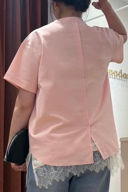 袖切り替え半袖Tシャツ