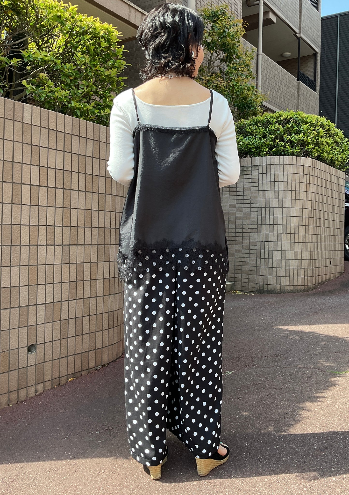 レースヘムキャミソール
