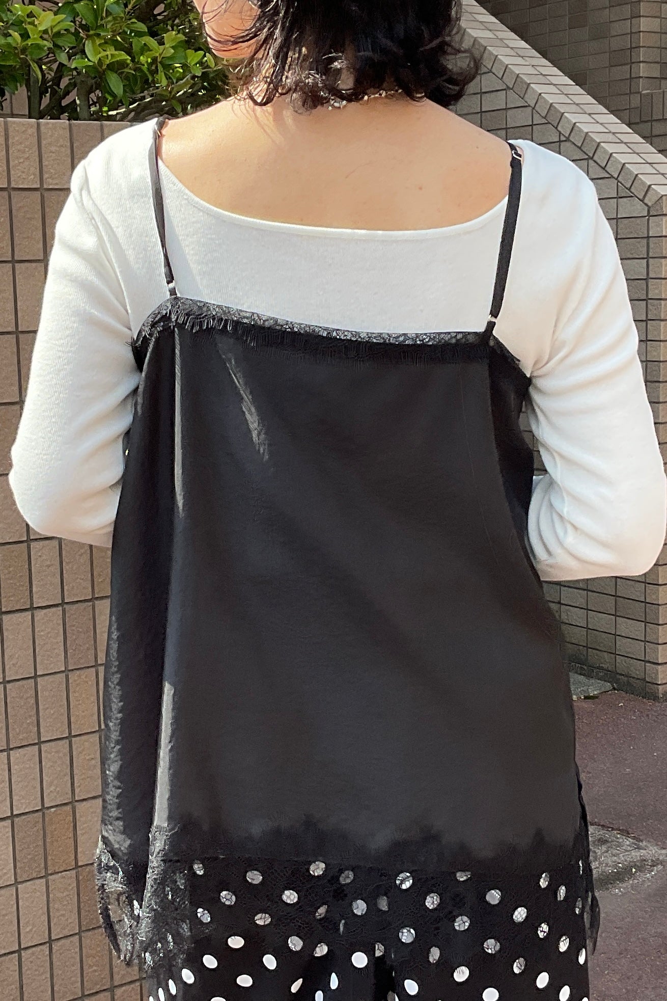 レースヘムキャミソール