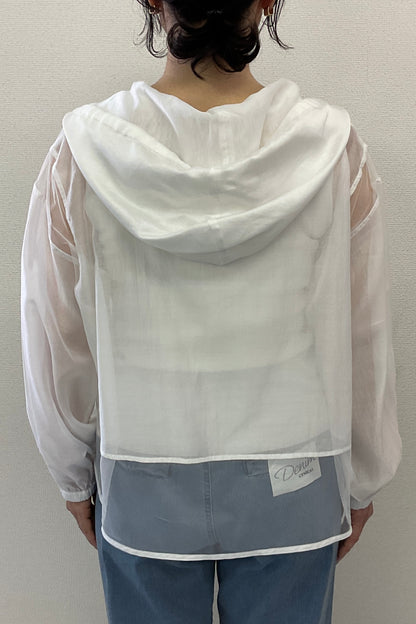 <セット割>シアージップパーカー(オフ) ×ニットタンク(無地)