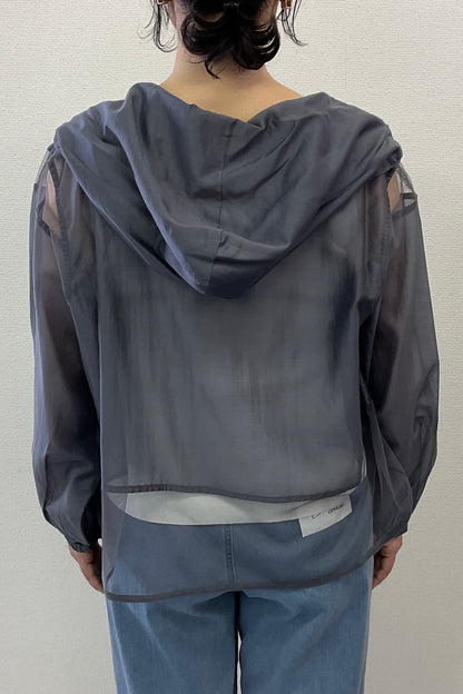 <セット割>シアージップパーカー(チャコール) ×ニットタンク(無地)