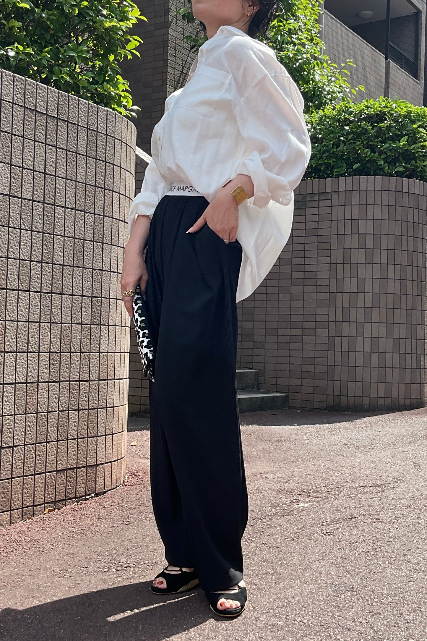ウエストロゴタックパンツ