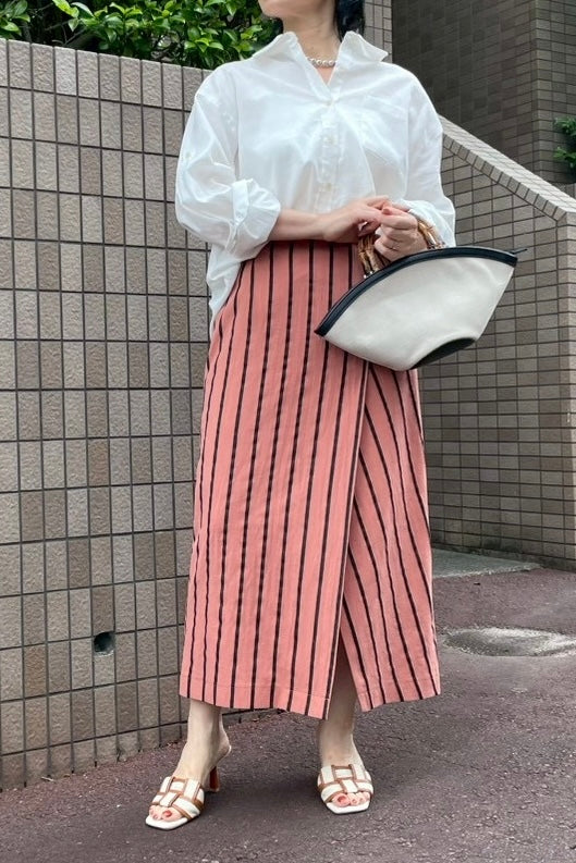 ストライプラップ風スカート