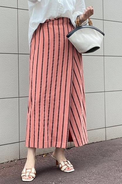 ストライプラップ風スカート