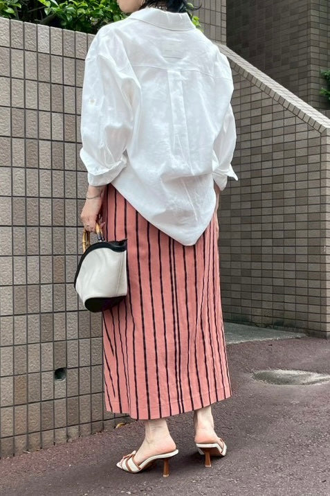 ストライプラップ風スカート
