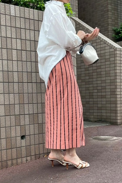 ストライプラップ風スカート