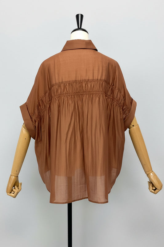 〈60%OFF〉バックギャザーシャツ