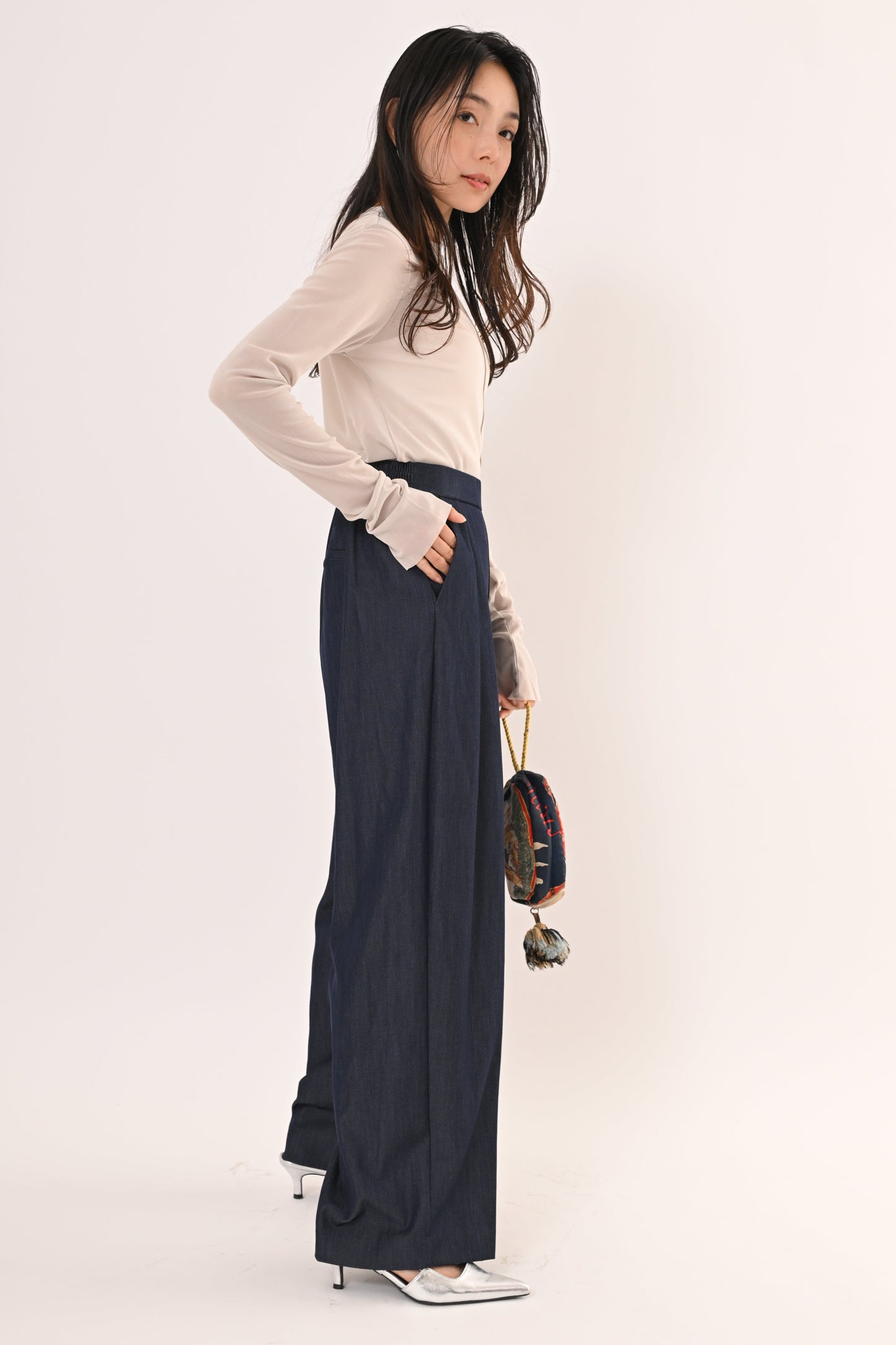 ［ＮＥＷ］デニムハイウエストパンツ