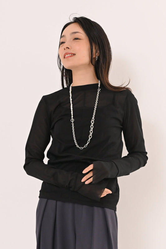 ［ＮＥＷ］メッシュクルーネックプルオーバー