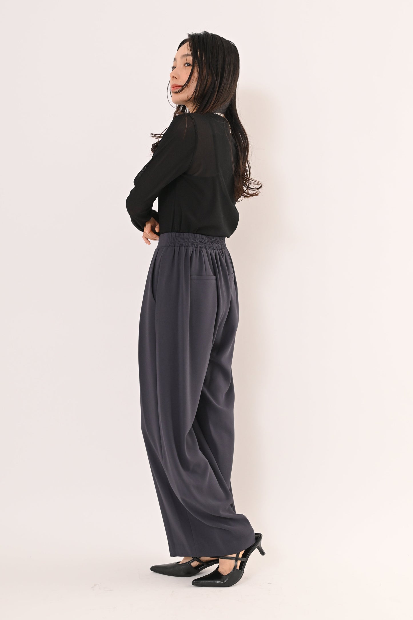 ハイウエストストレートパンツ