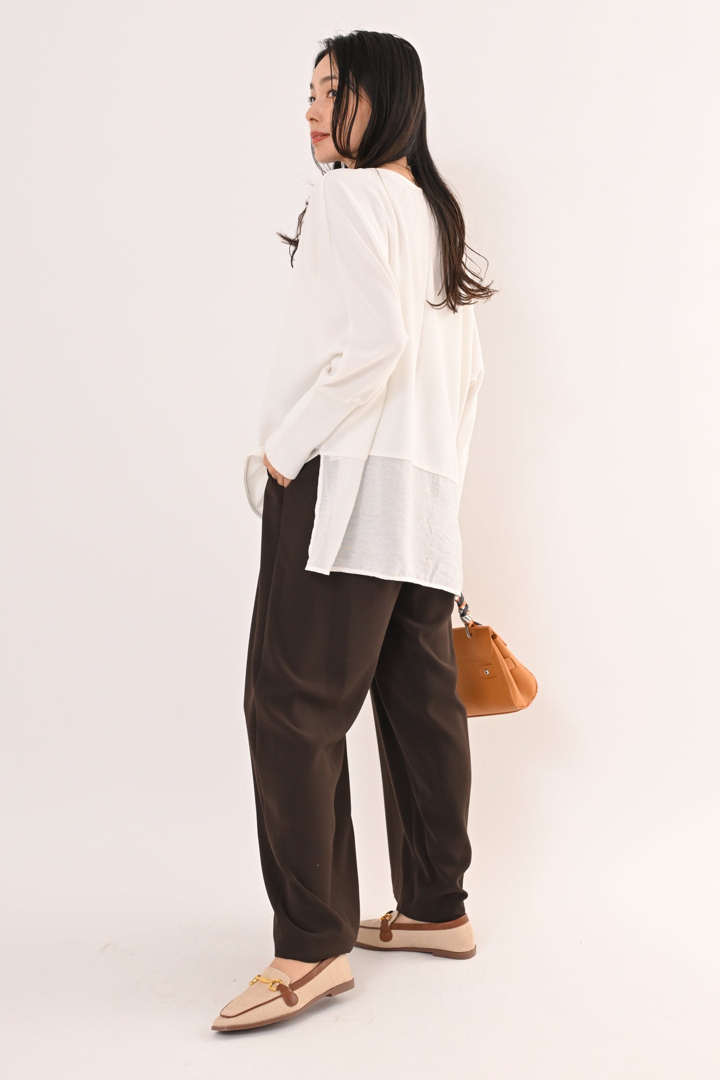 ハイウエストストレートパンツ
