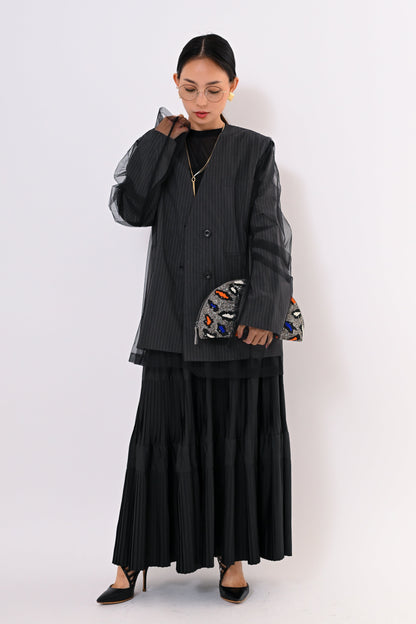 レイヤードチュールジャケット