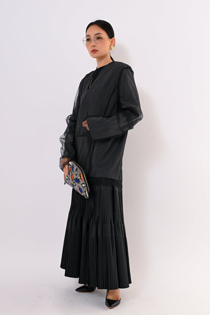 レイヤードチュールジャケット