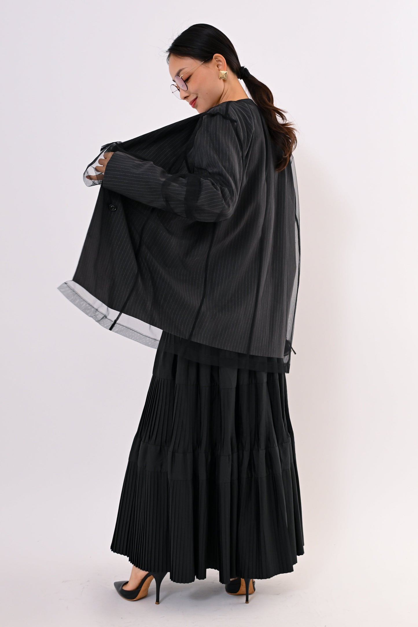 レイヤードチュールジャケット