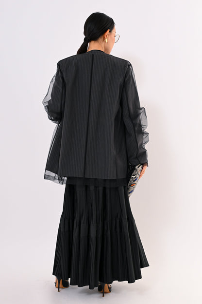 レイヤードチュールジャケット