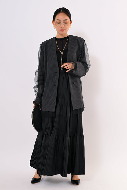 レイヤードチュールジャケット