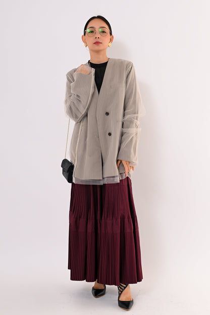 レイヤードチュールジャケット