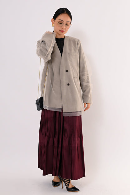 レイヤードチュールジャケット