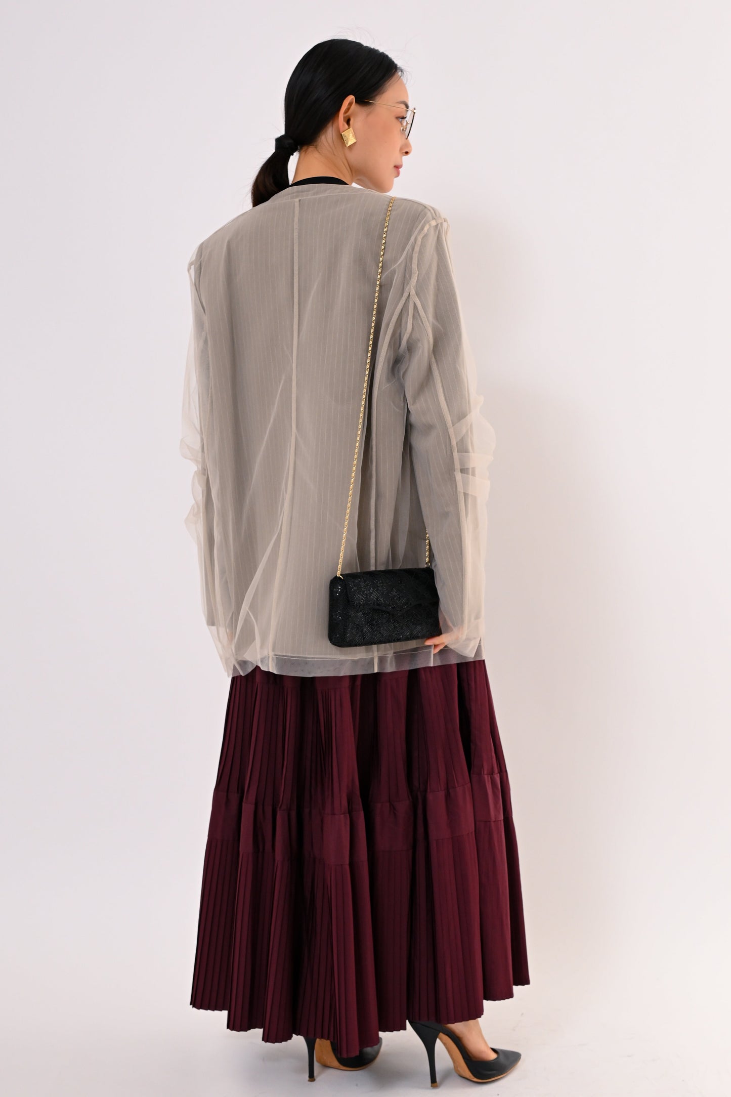 レイヤードチュールジャケット