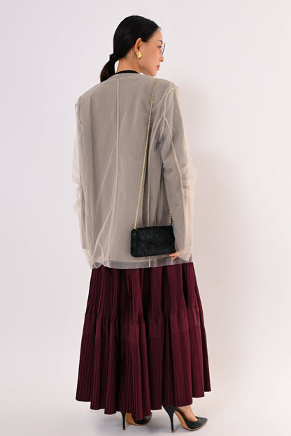 レイヤードチュールジャケット