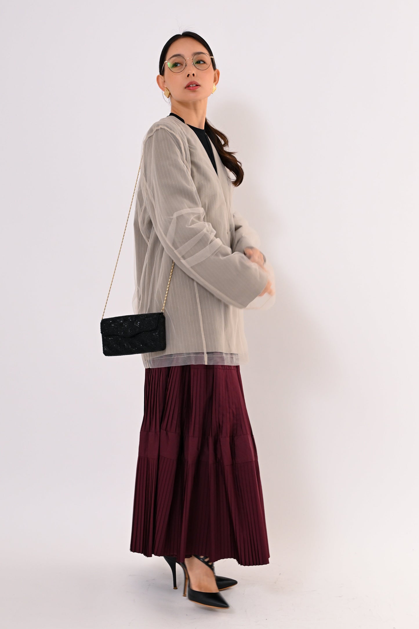 レイヤードチュールジャケット