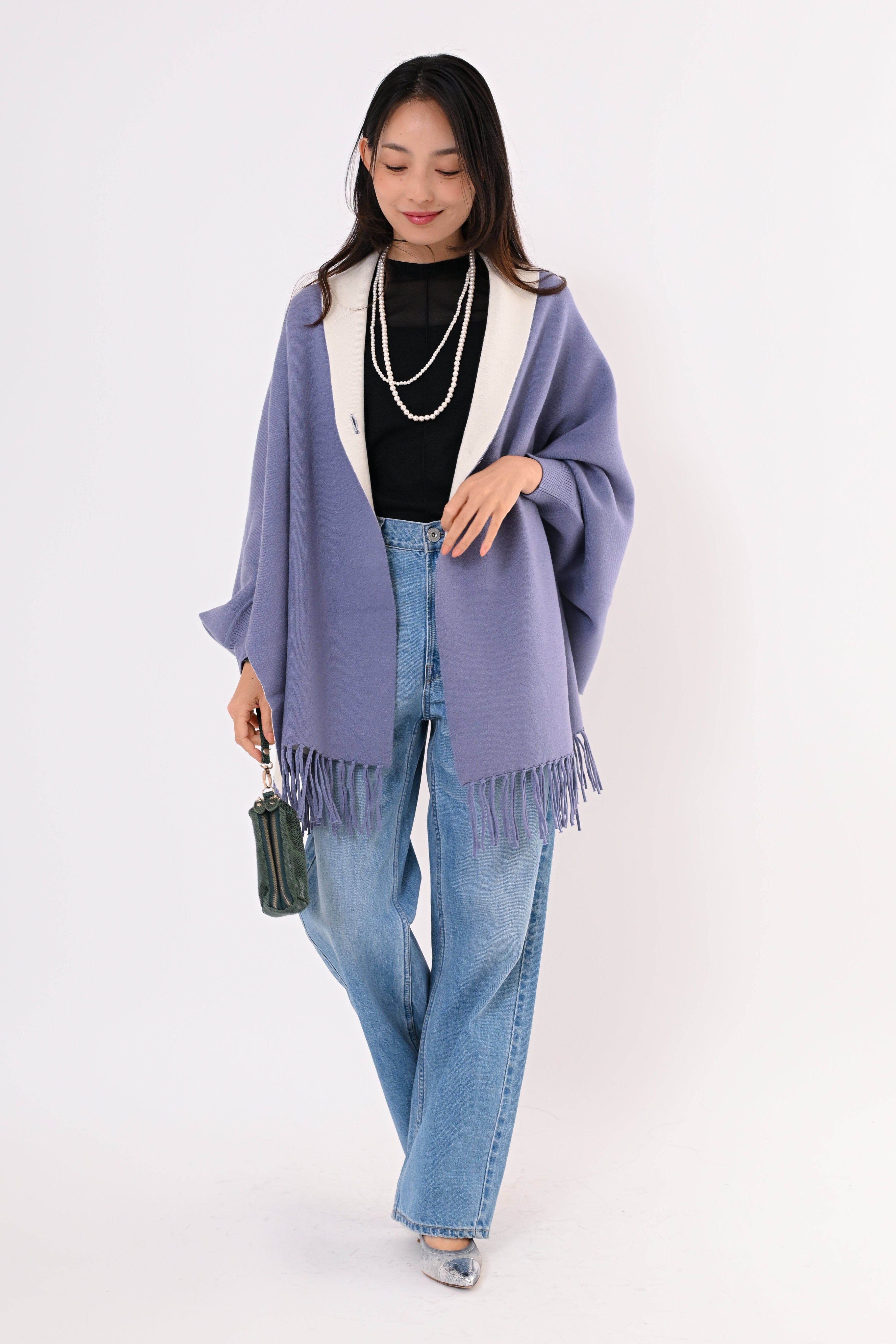 ケープカーデムジ｜アウター・ポンチョ・ストール｜ELVENCE DEUX