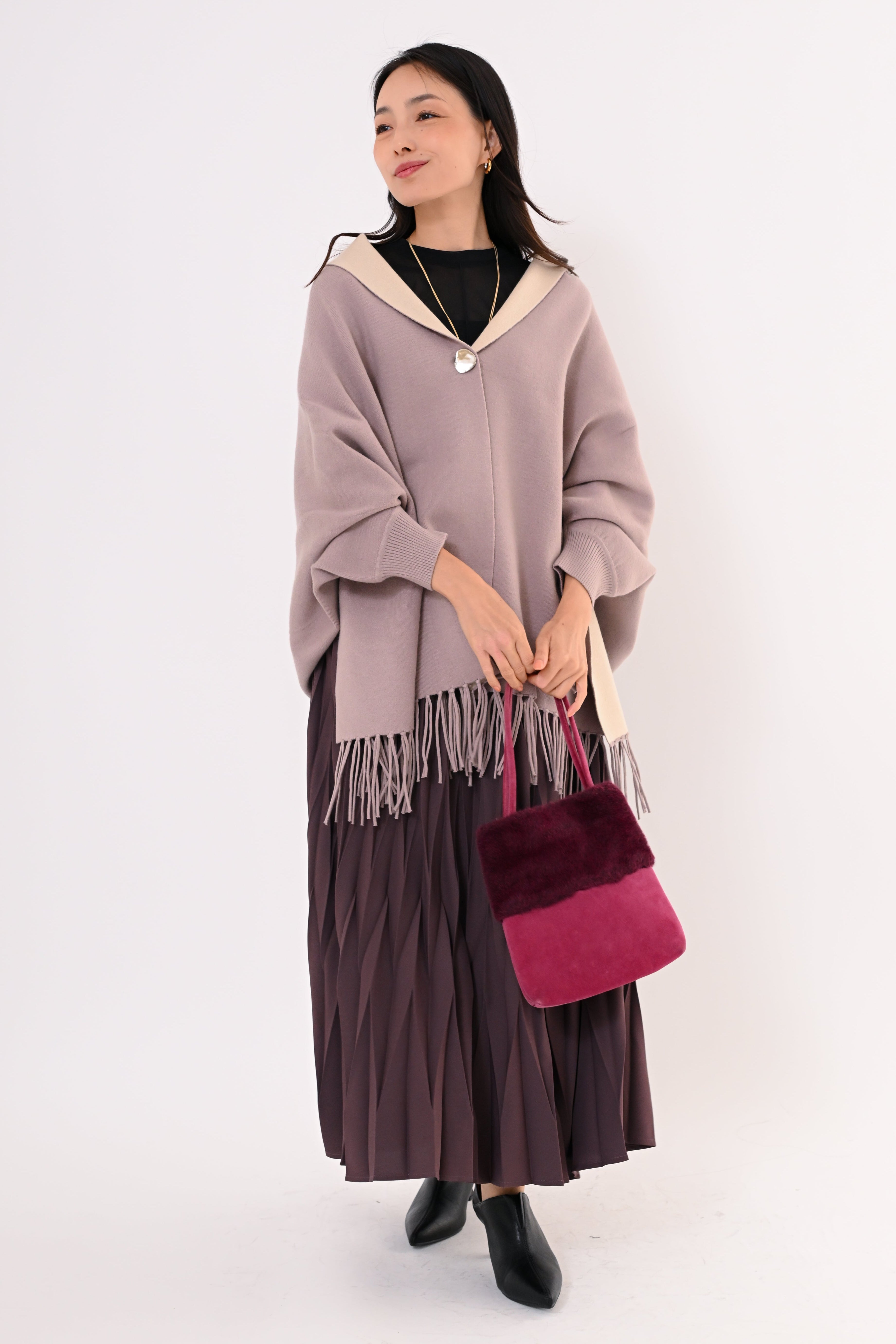 ケープカーデムジ｜アウター・ポンチョ・ストール｜ELVENCE DEUX