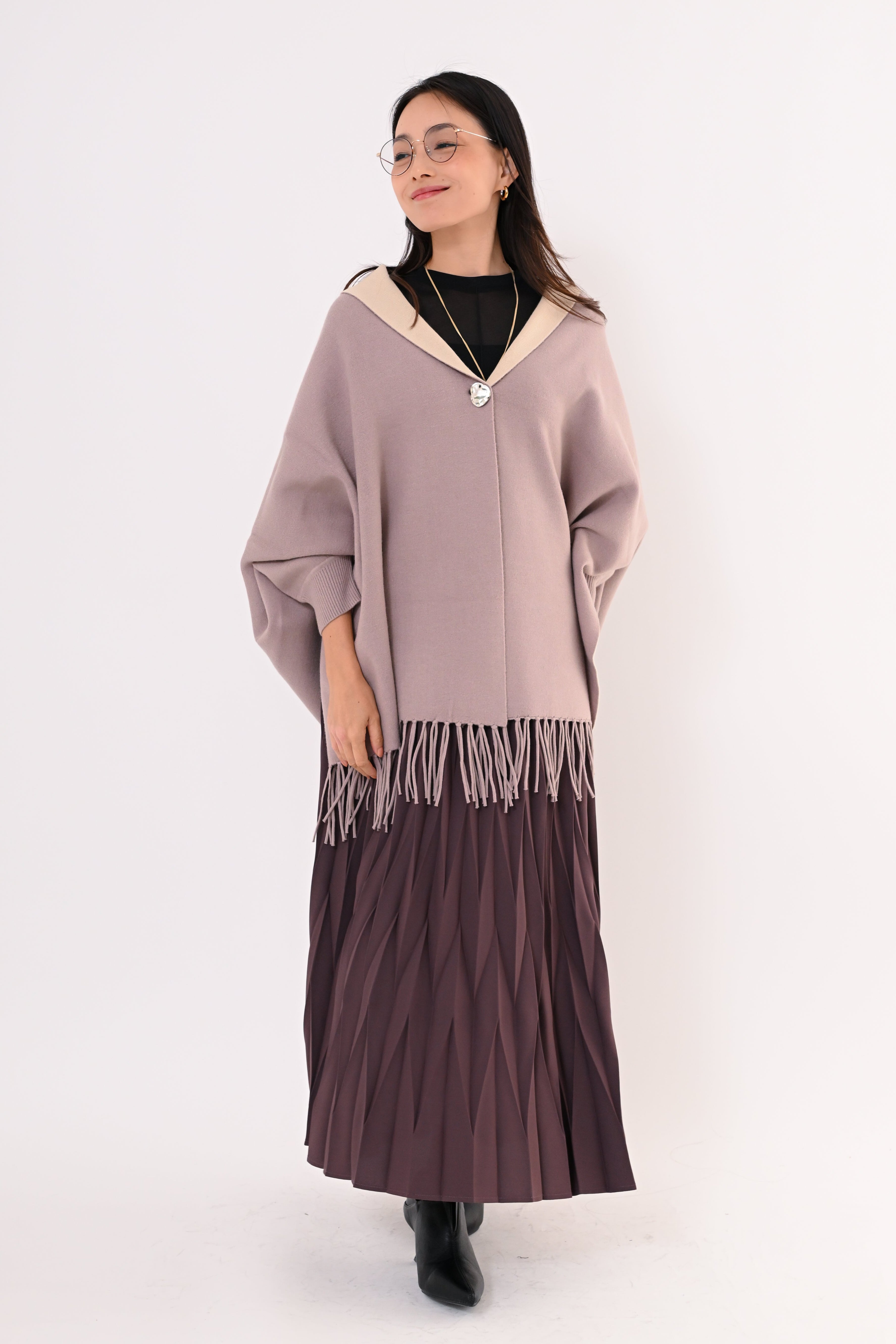 ケープカーデムジ｜アウター・ポンチョ・ストール｜ELVENCE DEUX