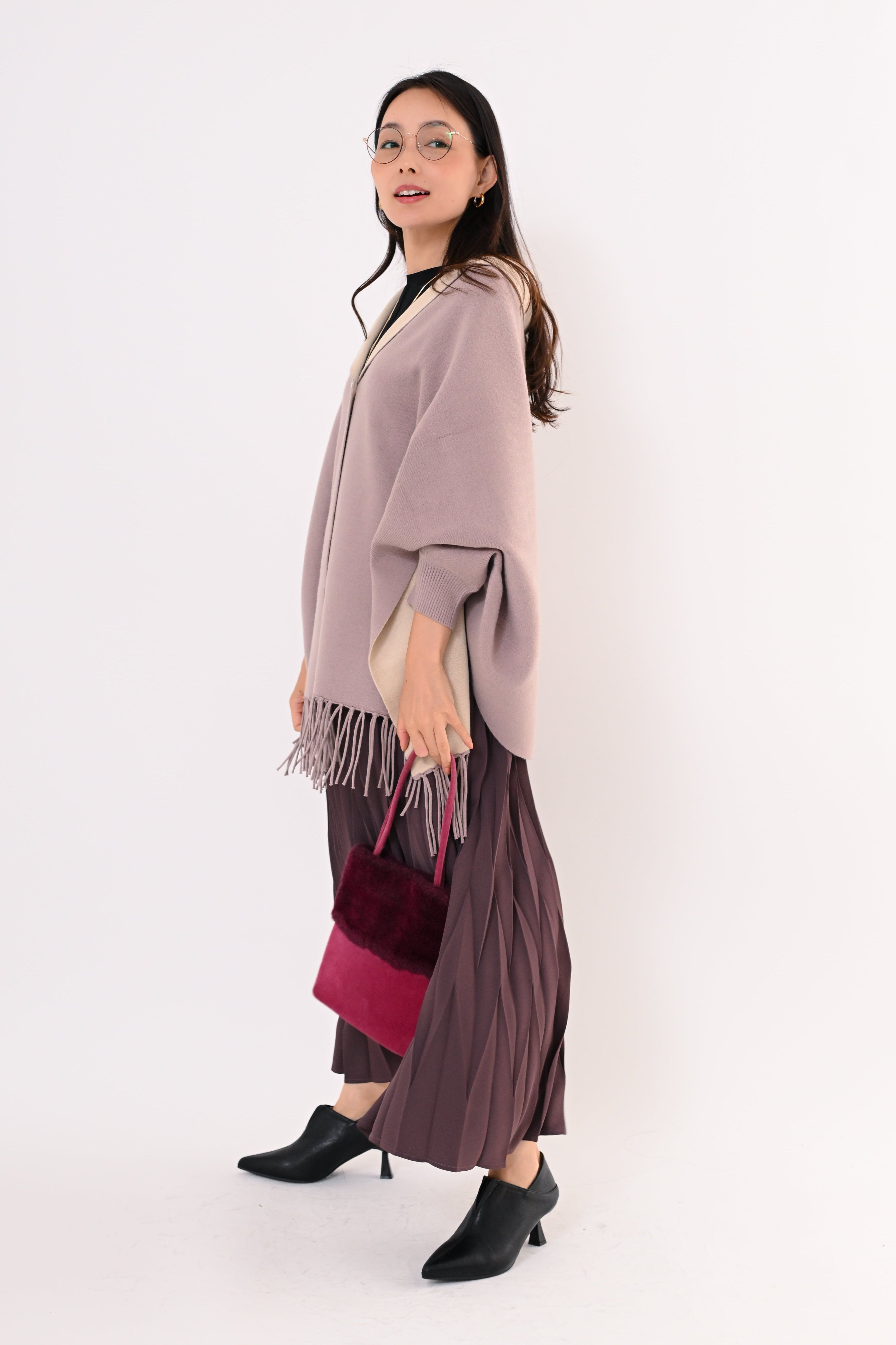 ケープカーデムジ｜アウター・ポンチョ・ストール｜ELVENCE DEUX