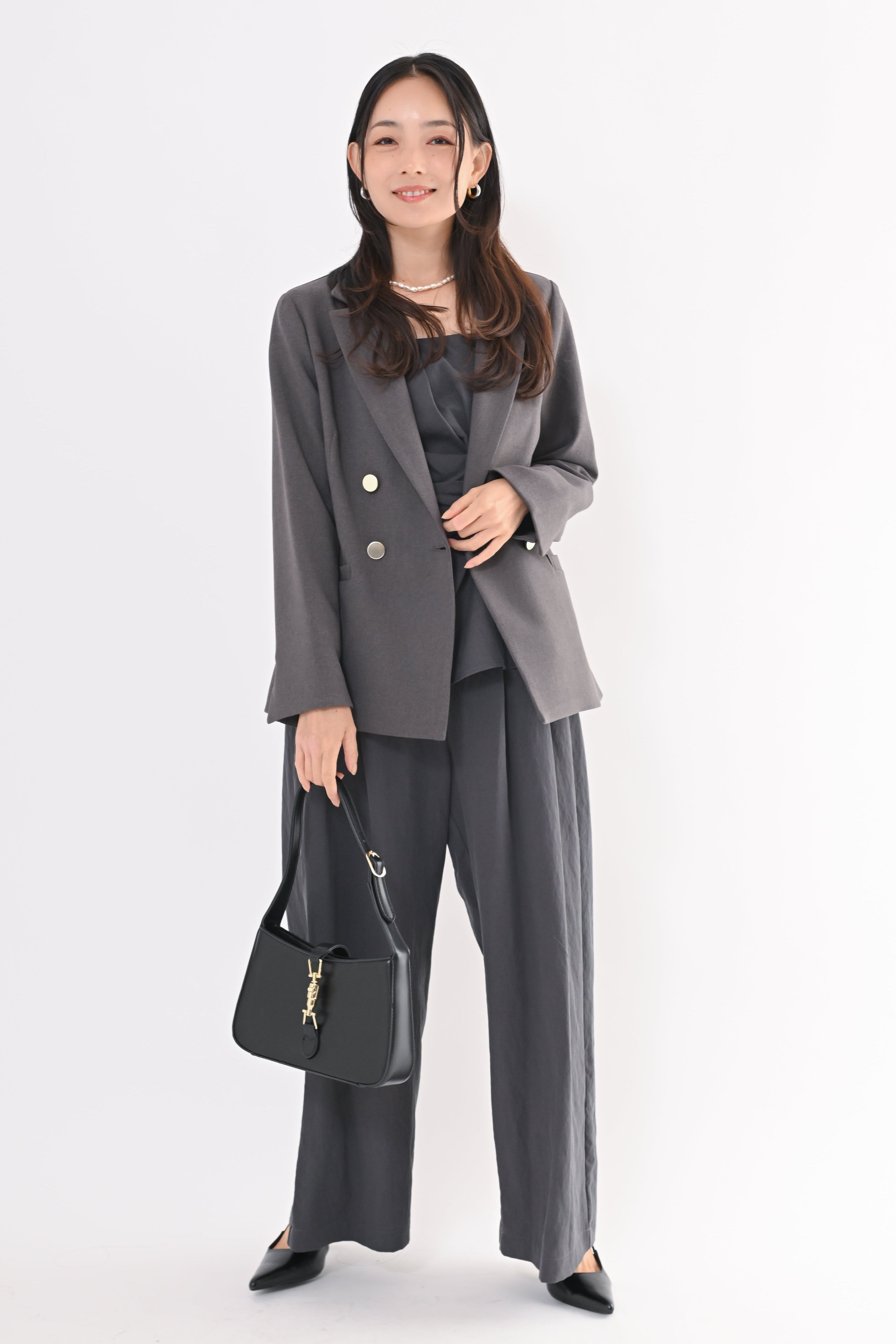 メランジガルゼダブルジャケット｜トップス・ニット／セーター