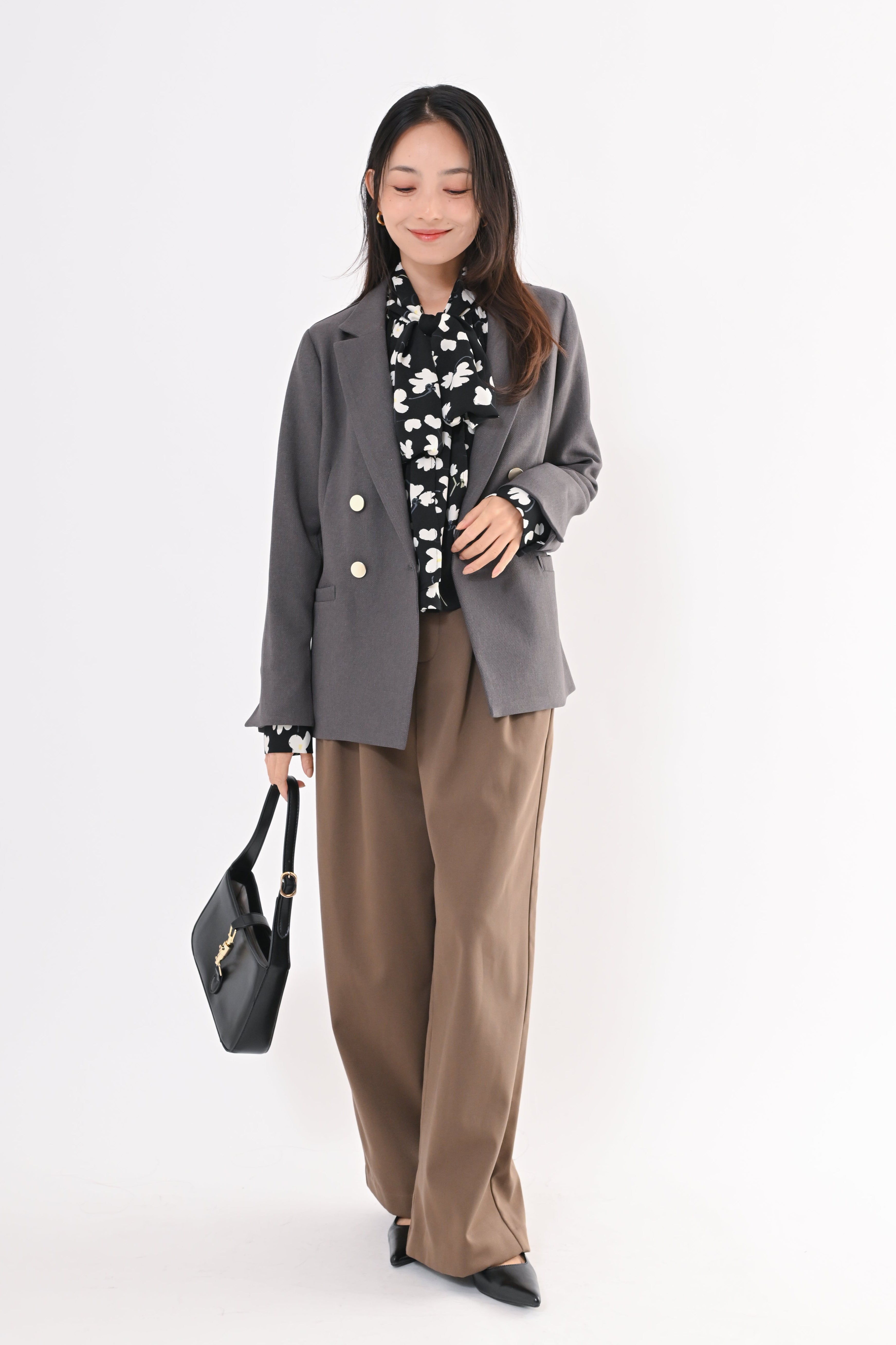 メランジガルゼダブルジャケット｜トップス・ニット／セーター