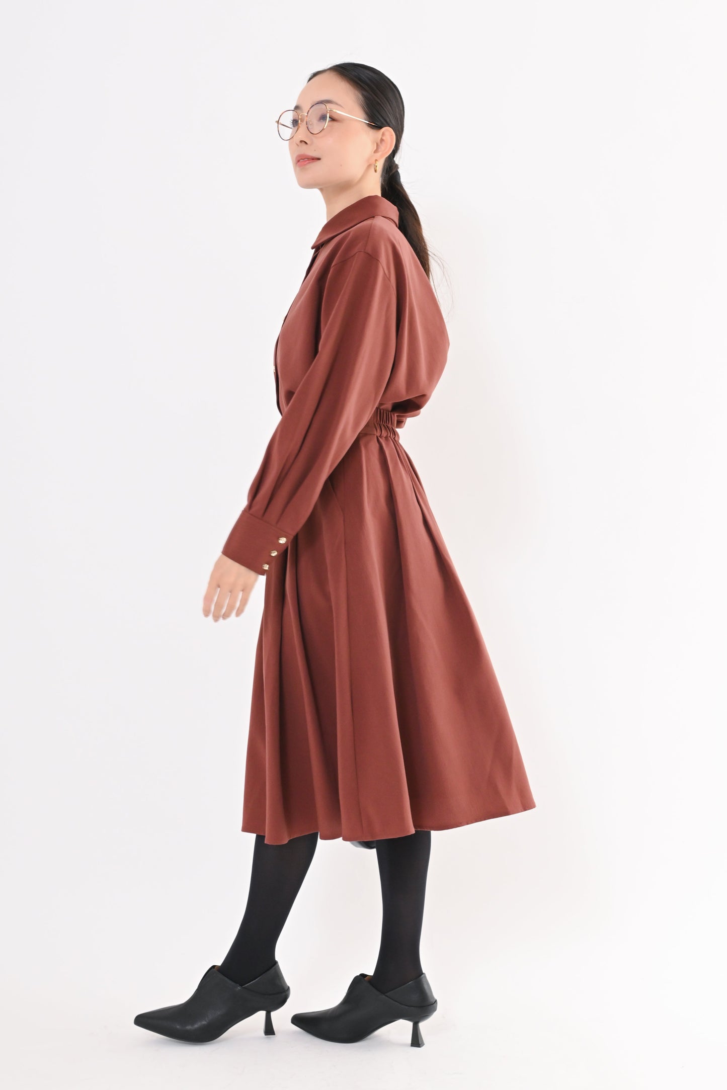 タックミディフレアスカート