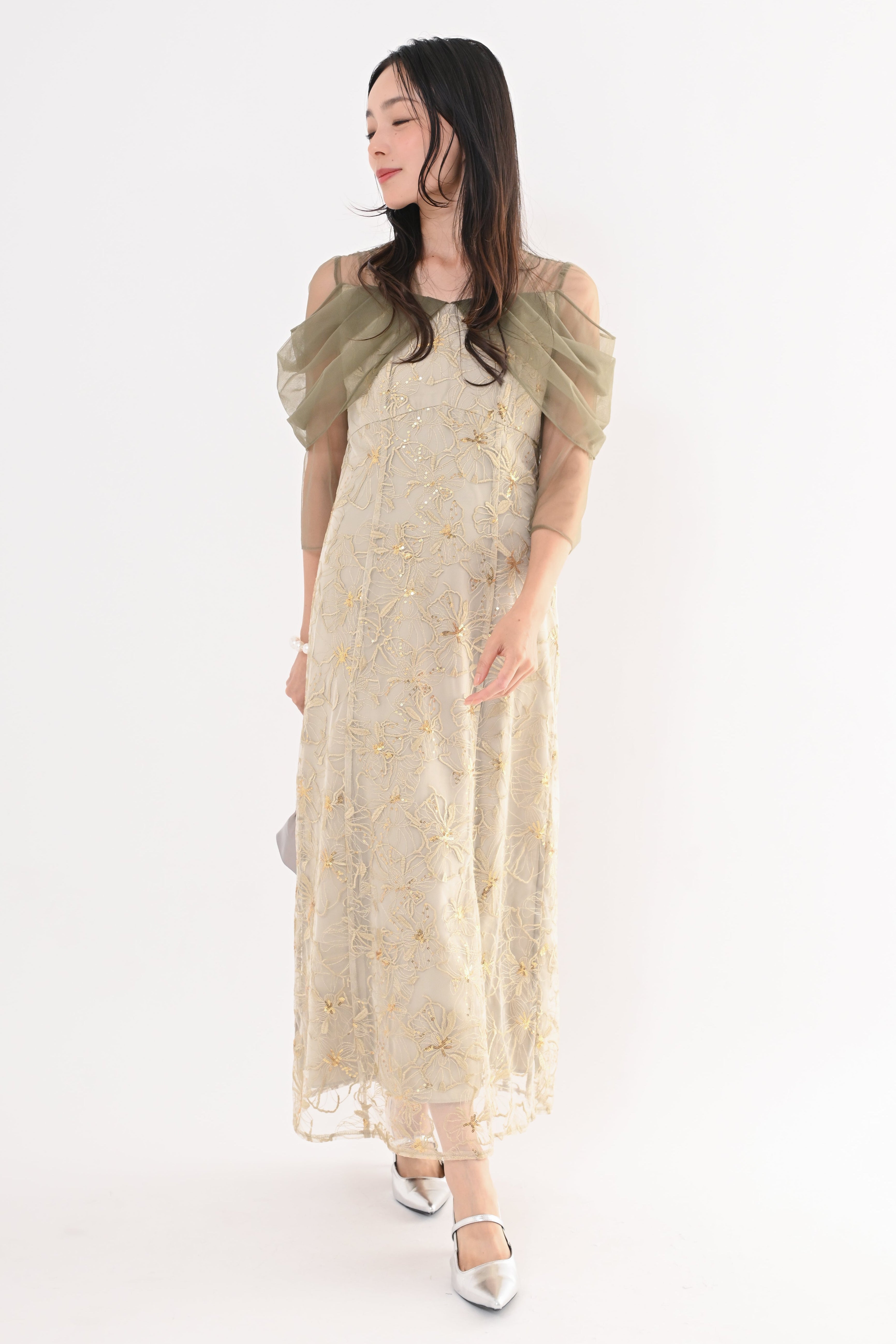 チュールスパンコールドレス｜トップス・ニット／セーター