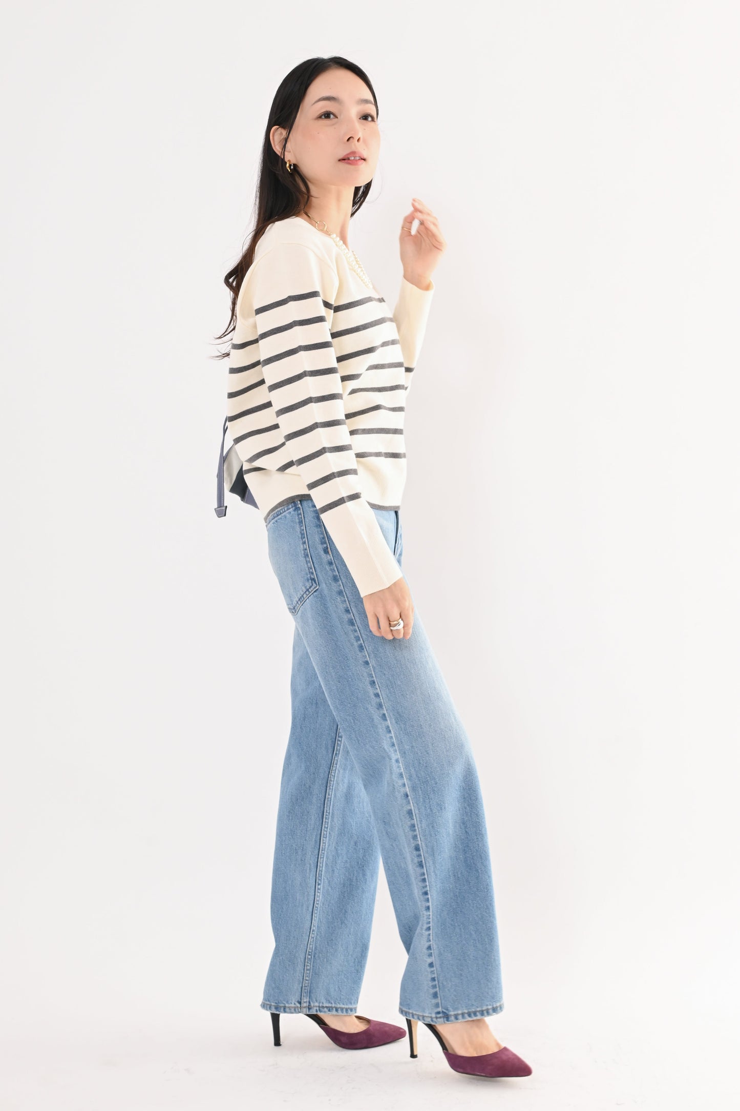 ［ＮＥＷ］ストレッチVネックニット