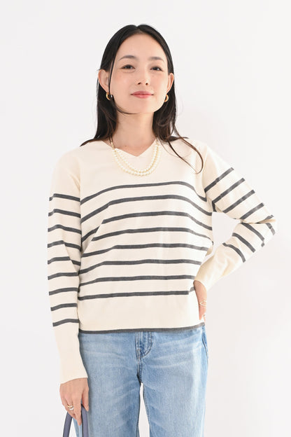［ＮＥＷ］ストレッチVネックニット
